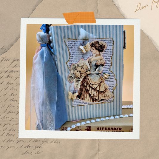 💙 Daydream in Blue – Handmade Vintage Journal