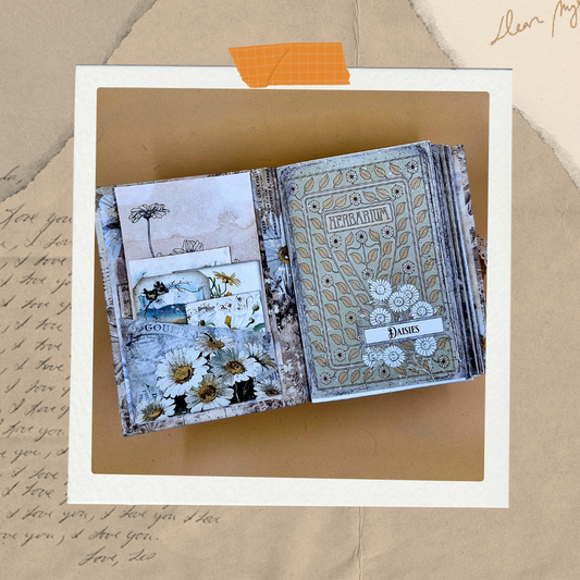 🌼 Lazy Daisy – Handmade Vintage Floral Journal