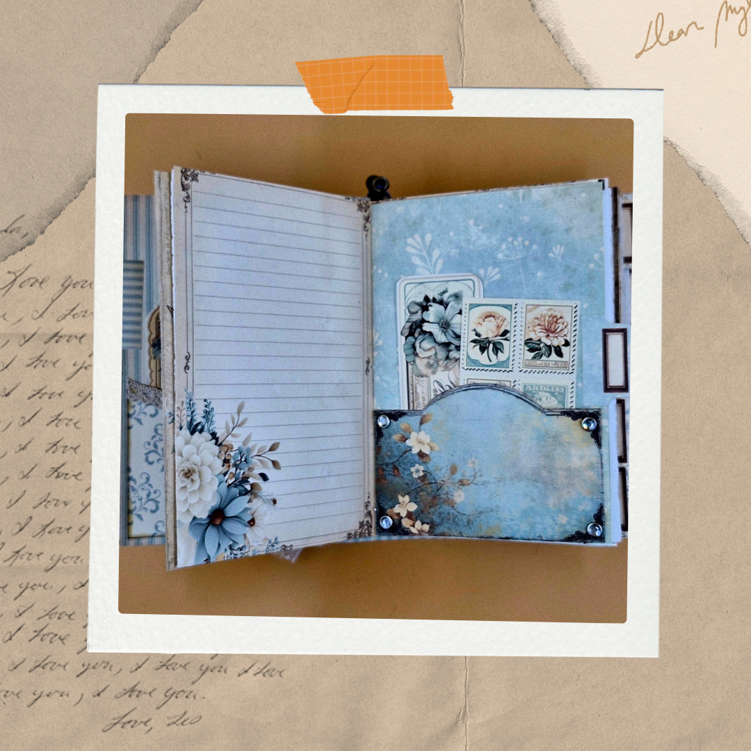π Daydream in Blue β Handmade Vintage Journal
