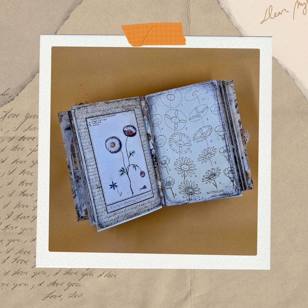 πΌ Lazy Daisy β Handmade Vintage Floral Journal