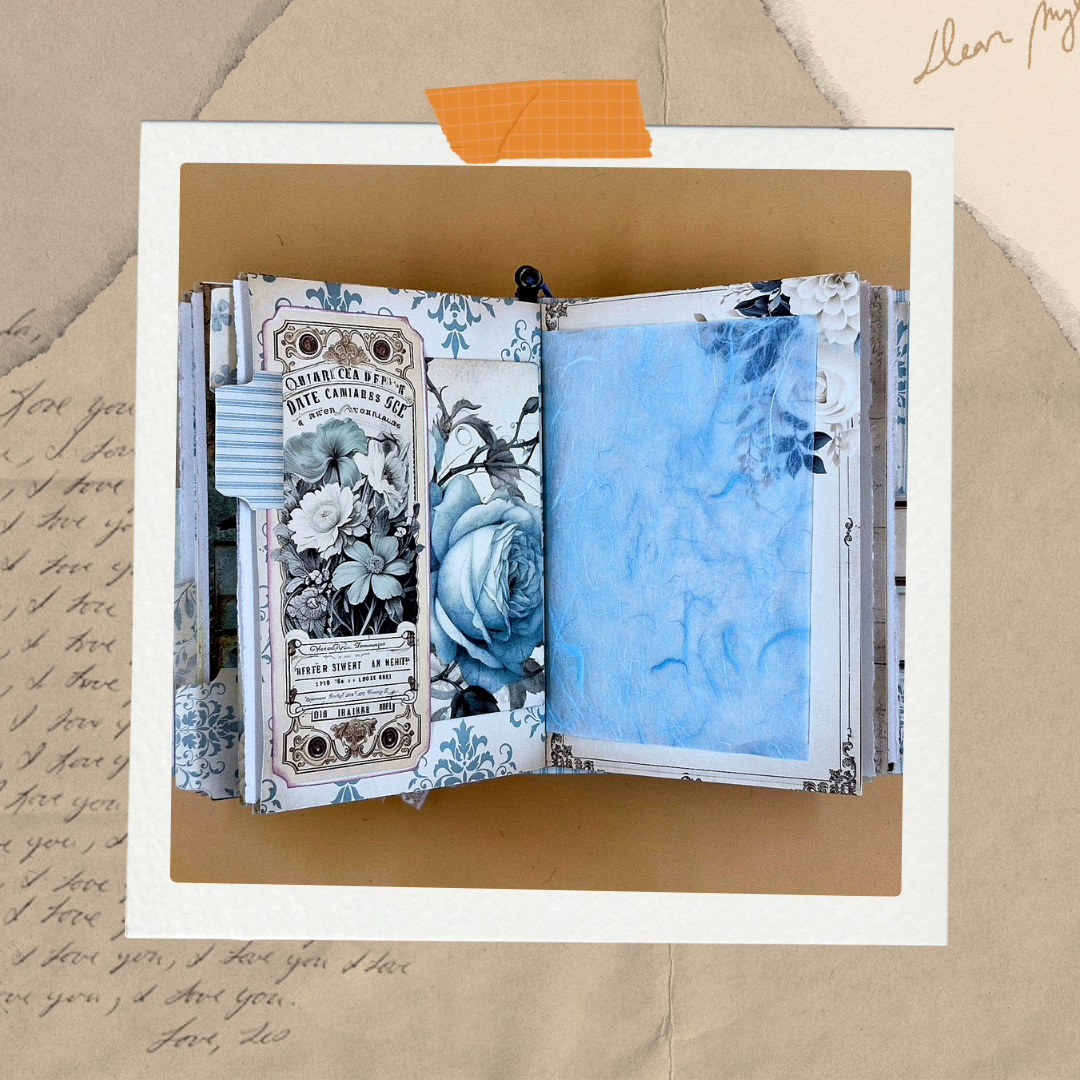 π Daydream in Blue β Handmade Vintage Journal