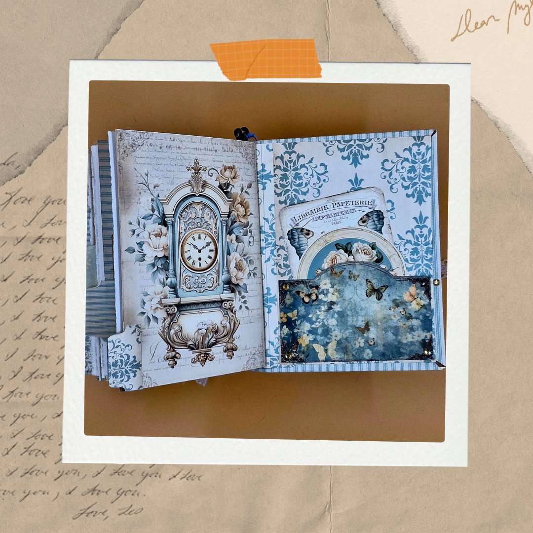 π Daydream in Blue β Handmade Vintage Journal