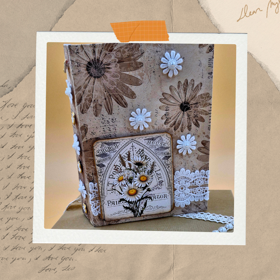 πΌ Lazy Daisy β Handmade Vintage Floral Journal